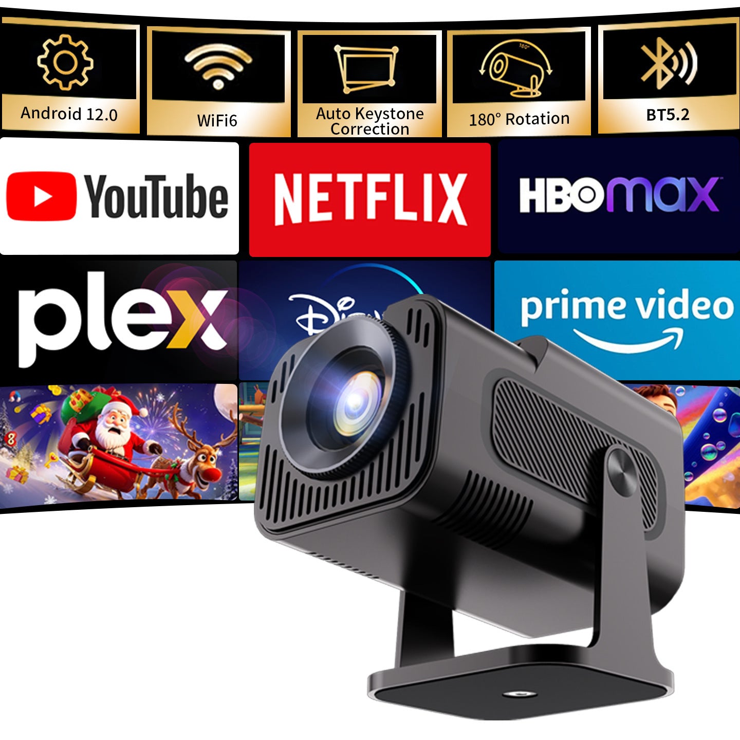 Portable Android Mini Projector with HD Display