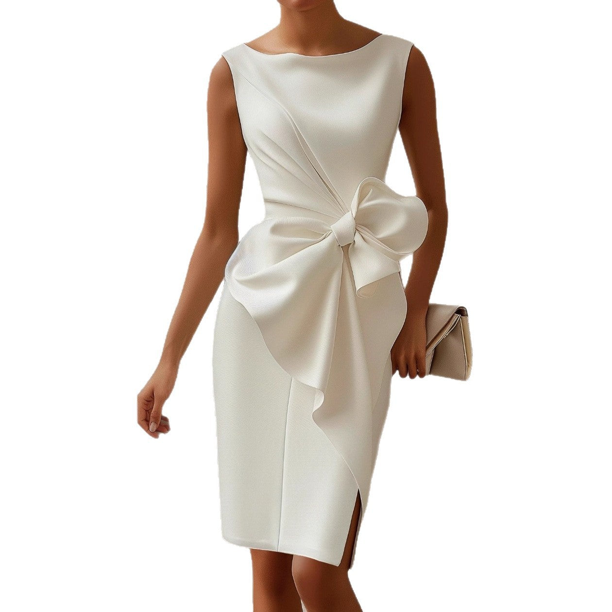 Bow Decorated Tank Dress